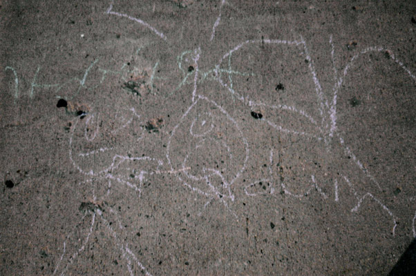 found chalk drawing